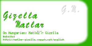 gizella matlar business card